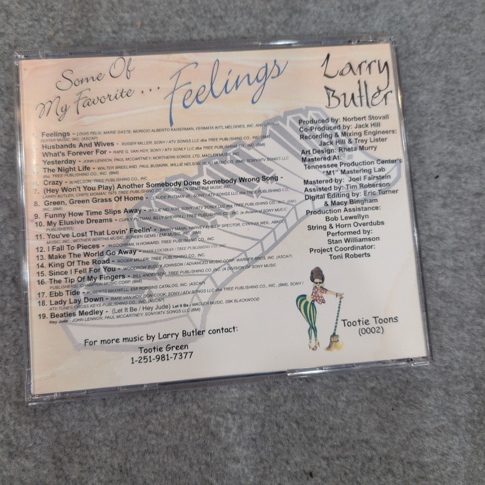 Larry Butler Some of My Favorite Feelings‎ CD Country Music - Picture 2 of 2
